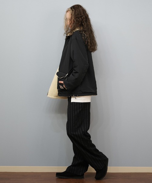 ROXY(ロキシー)の「ROXY/ロキシー ボアジャケット リバーシブル RJK254022(その他アウター・レディース・カーキ/ブラック・M/L)」の7枚目の写真