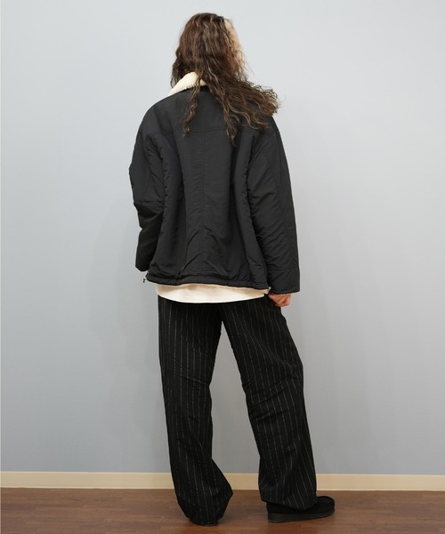 ROXY(ロキシー)の「ROXY/ロキシー ボアジャケット リバーシブル RJK254022(その他アウター・レディース・カーキ/ブラック・M/L)」の8枚目の写真