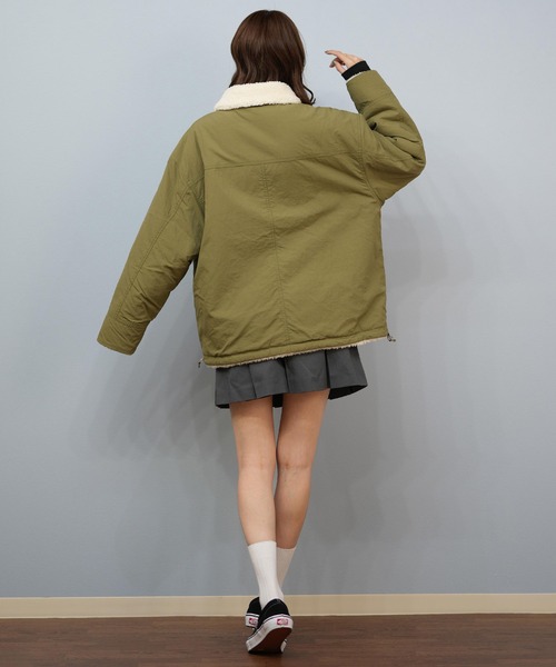 ROXY(ロキシー)の「ROXY/ロキシー ボアジャケット リバーシブル RJK254022(その他アウター・レディース・カーキ/ブラック・M/L)」の16枚目の写真