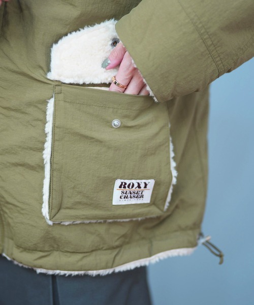 ROXY(ロキシー)の「ROXY/ロキシー ボアジャケット リバーシブル RJK254022(その他アウター・レディース・カーキ/ブラック・M/L)」の21枚目の写真