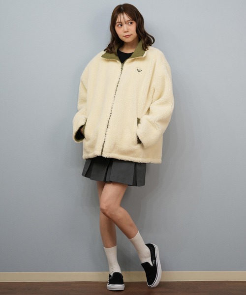 ROXY(ロキシー)の「ROXY/ロキシー ボアジャケット リバーシブル RJK254022(その他アウター・レディース・カーキ/ブラック・M/L)」の18枚目の写真