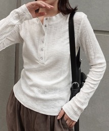 CORNERS | ヘンリーネックスリムフィットロンT(Tシャツ/カットソー)