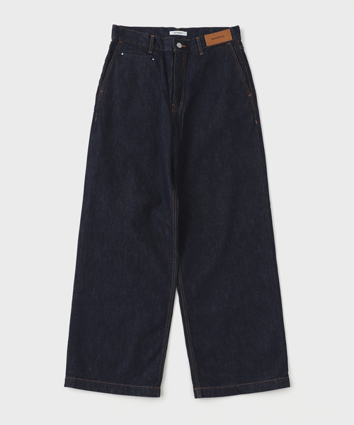 MATSUFUJI(マツフジ)の「MATSUFUJI / マツフジ WIDE DENIM TROUSERS(デニムパンツ・メンズ・ネイビー・3/2)」の1枚目の写真