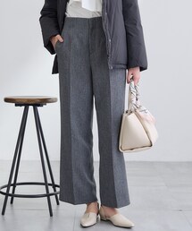 INDIVI | 【褒められパンツ/ウール調素材】ラメ混ワイドパンツ(その他パンツ)