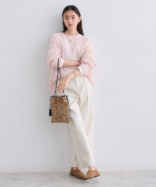 INDIVI(インディヴィ)の「【褒められパンツ/ウール調素材】ラメ混ワイドパンツ(その他パンツ・レディース・ネイビー/ダークグレー/オフホワイト・03/40/38/36/19/15 /13/12/05)」の13枚目の写真