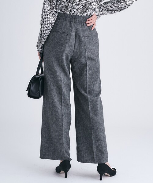 INDIVI(インディヴィ)の「【褒められパンツ/ウール調素材】ラメ混ワイドパンツ(その他パンツ・レディース・ネイビー/ダークグレー/オフホワイト・03/40/38/36/19/15 /13/12/05)」の15枚目の写真