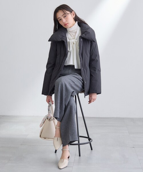 セール】【褒められパンツ/ウール調素材】ラメ混ワイドパンツ（その他