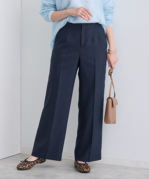 セール】【褒められパンツ/ウール調素材】ラメ混ワイドパンツ（その他