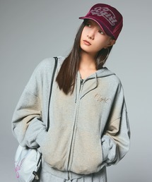 X-girl(GbNXK[)SPRAY PRINT ZIP UP HOODIE(p[J[)