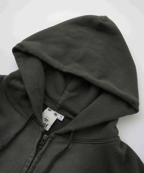 SPRAY PRINT ZIP UP HOODIE