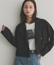 ad thie（アドティエ）の「ショート丈 テーラードダブルジャケット（テーラードジャケット）」