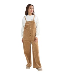 BILLABONG（ビラボン）の「BILLABONG レディース CORDUROY SALOPETTE L ロングパンツ 【2025年秋冬モデル】/ビラボンボタンフライコーデュロイサロペット（サロペット/オーバーオール・レディース）」