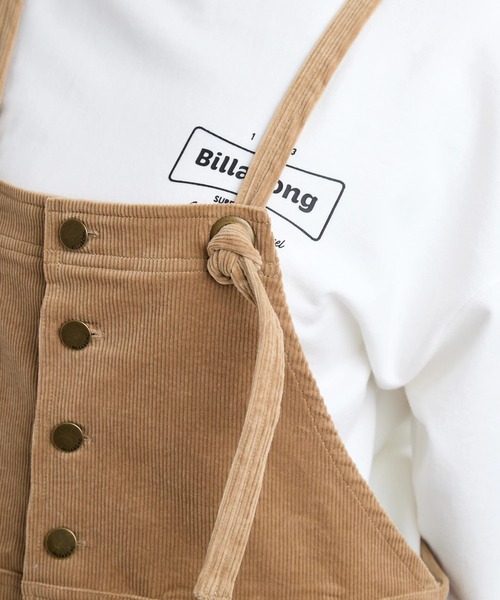BILLABONG(ビラボン)の「BILLABONG レディース CORDUROY SALOPETTE L ロングパンツ 【2025年秋冬モデル】/ビラボンボタンフライコーデュロイサロペット(サロペット/オーバーオール・レディース・ブラック/ベージュ/ピンク系その他・MEDIUM)」の6枚目の写真
