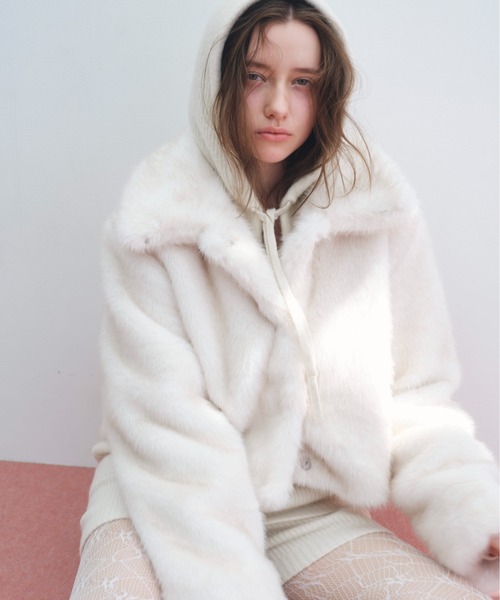 MIXファーショートジャケット 604693（その他アウター）｜Heather