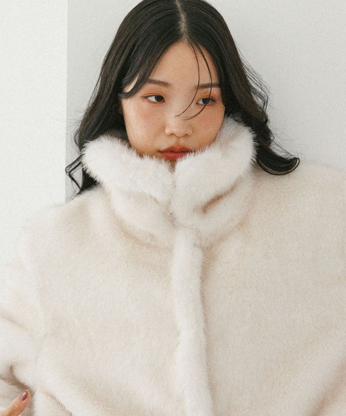 MIXファーショートジャケット 604693（その他アウター）｜Heather