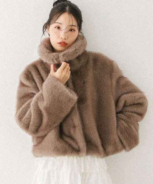 MIXファーショートジャケット 604693（その他アウター）｜Heather