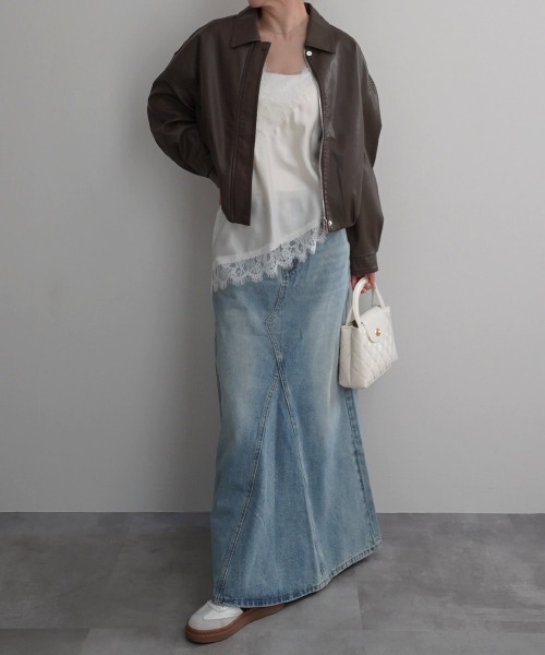 Rashik(ラシク)の「【Rashik】Aラインフレアデニムスカート ロング 夏 フレア デニム(デニムスカート・レディース・ブルー/ブラック/インディゴブルー/ライトブルー・S/M)」の13枚目の写真