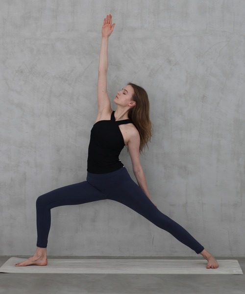Julier Yoga and Relax(ジュリエヨガアンドリラックス)の「Julier (定番)プレミアムフロースーパーハイレギンス(レギンス/スパッツ・レディース・プラム/ダークブルー/グレー・1/0)」の6枚目の写真
