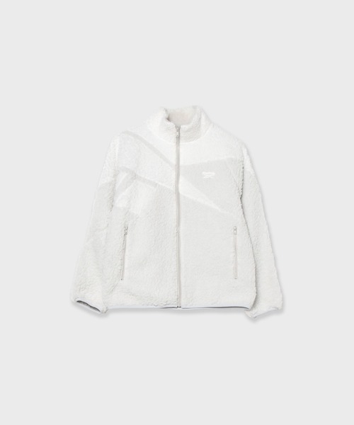 Reebok（リーボック）の「Reebok/ CLASSIC VECTOR BOA JACKET ジャケット L 秋服 冬服（ブルゾン・レディース・アイボリー/グレー×ホワイト/ブラック×ホワイト・L/M/S/XL）」の4枚目の写真