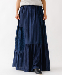 Rouge vif la cle | 【nap / ナップ】Textured Detail Skirt / テキスタイルディテール ティアードスカート【WEB限定】(スカート)