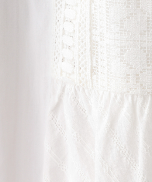 Rouge vif la cle（ルージュヴィフラクレ）の「【nap / ナップ】Textured Detail Skirt / テキスタイルディテール ティアードスカート【WEB限定】（スカート・レディース・ホワイト/ネイビー・フリー）」の21枚目の写真