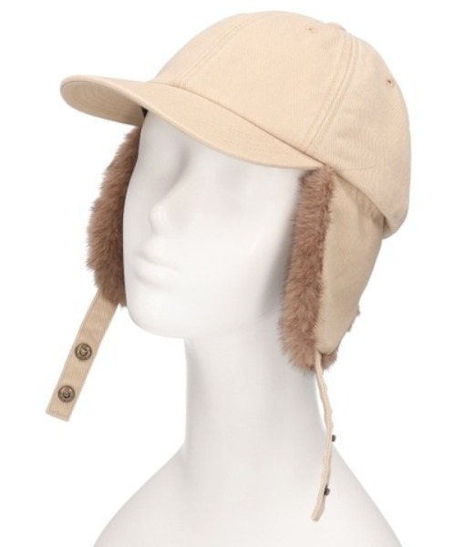 milsa（ミルサ）の「milsa/ミルサ キャップ ピグメントイヤーフラップ 254061206（キャップ・レディース・ブラック/ベージュ/グレー・FREE）」の9枚目の写真