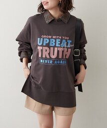 【NUNIFE】サイドスリット多色ロゴスウェット