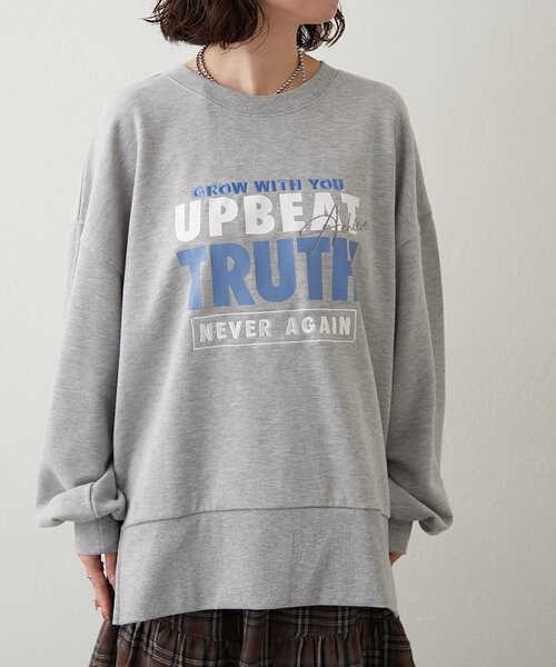 NUNIFE(ユニフィー)の「【NUNIFE】サイドスリット多色ロゴスウェット(スウェット・レディース・ブラウン/トップグレー/アイボリー/スミクロ・FREE)」の16枚目の写真