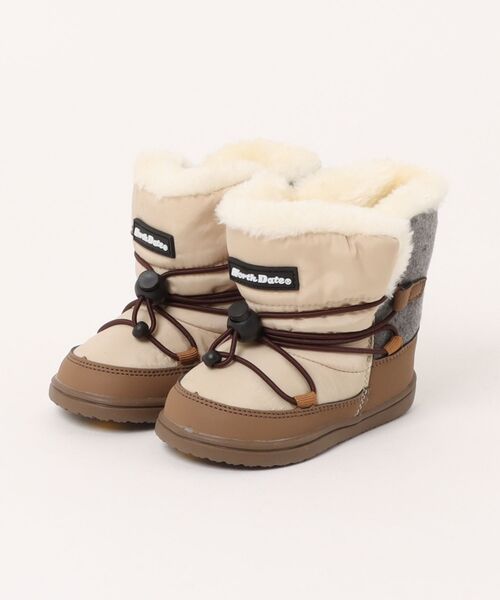 ASBee（アスビー）の「North Date ノースデイト ベビー ボア付きウィンターブーツ【撥水/高屈曲ソール/あったか内ボア/脱ぎ履き簡単】 32338（ブーツ・キッズ・ブラック/ブラウン系その他・13.0cm/14.0cm/15.0cm）」の2枚目の写真
