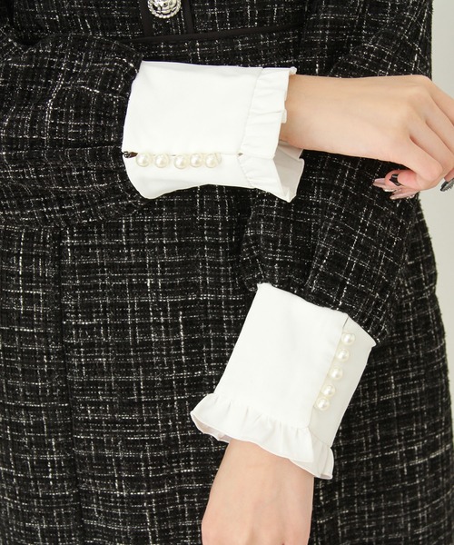 ラメツイードリボンタイトワンピース（ワンピース）｜DearMyLove