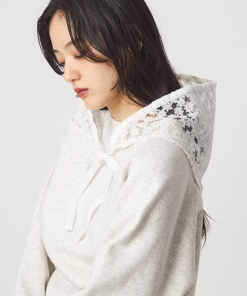green label relaxing(グリーンレーベルリラクシング)の「レーシー バブーシュカ(その他ヘアアクセサリー・レディース・オフホワイト/ブラック・FREE)」の5枚目の写真