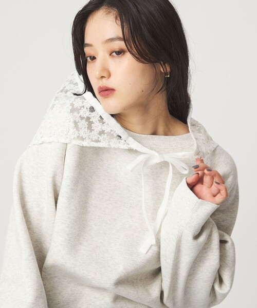 green label relaxing(グリーンレーベルリラクシング)の「レーシー バブーシュカ(その他ヘアアクセサリー・レディース・オフホワイト/ブラック・FREE)」の7枚目の写真