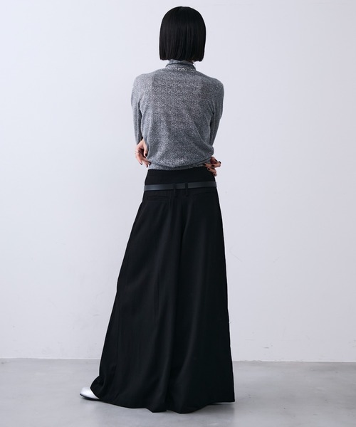 MONOe(モノエ)の「ビンテージペイズリー柄ダブルタックワイドパンツ(その他パンツ・レディース・ブラック/グレー・L/M/S)」の13枚目の写真