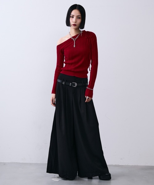 MONOe(モノエ)の「ビンテージペイズリー柄ダブルタックワイドパンツ(その他パンツ・レディース・ブラック/グレー・L/M/S)」の15枚目の写真
