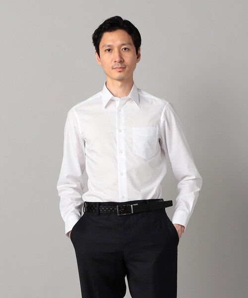 COMME CA MEN(コムサメン)の「コットンブロード レギュラーカラーシャツ(シャツ/ブラウス・メンズ・ホワイト/サックスブルー・L/M/S)」の1枚目の写真