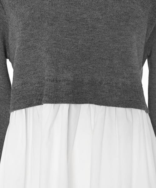 Narcissus(ナルシス)の「リボンペプラムニット/ドッキング/フェミニン《動画あり》(ニット/セーター・レディース・グレー/ブラック・FREE)」の18枚目の写真