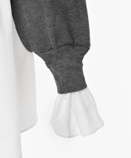 Narcissus(ナルシス)の「リボンペプラムニット/ドッキング/フェミニン《動画あり》(ニット/セーター・レディース・グレー/ブラック・FREE)」の20枚目の写真