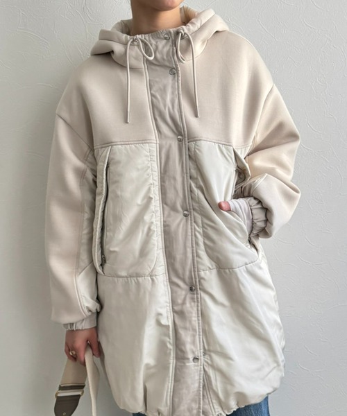 LHELBIE（レルビエ）の「ミックスモンスターコート（その他アウター・レディース・ネイビー系/ライトベージュ/ブラック・M）」の3枚目の写真