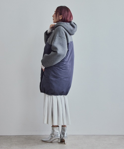 LHELBIE（レルビエ）の「ミックスモンスターコート（その他アウター・レディース・ネイビー系/ライトベージュ/ブラック・M）」の6枚目の写真