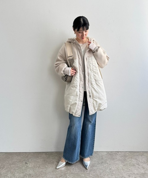 LHELBIE（レルビエ）の「ミックスモンスターコート（その他アウター・レディース・ネイビー系/ライトベージュ/ブラック・M）」の15枚目の写真