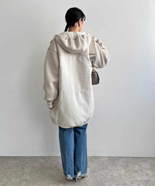 LHELBIE（レルビエ）の「ミックスモンスターコート（その他アウター・レディース・ネイビー系/ライトベージュ/ブラック・M）」の18枚目の写真