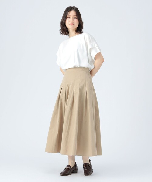 BEAMS HEART（ビームスハート）の「タック フレアスカート（スカート・レディース・ネイビー/ベージュ/オリーブ・MEDIUM/SMALL）」の19枚目の写真