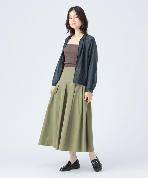 BEAMS HEART（ビームスハート）の「タック フレアスカート（スカート・レディース・ネイビー/ベージュ/オリーブ・MEDIUM/SMALL）」の22枚目の写真