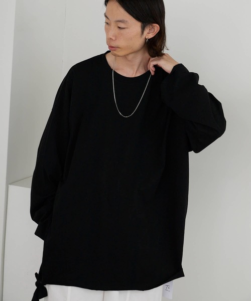Theater code（シアターコード）の「Big Silhouette Crew Neck T-Shirt / ビックシルエット クルーネックカットソー（Tシャツ/カットソー・メンズ・ホワイト/ブラック・FREE）」の2枚目の写真