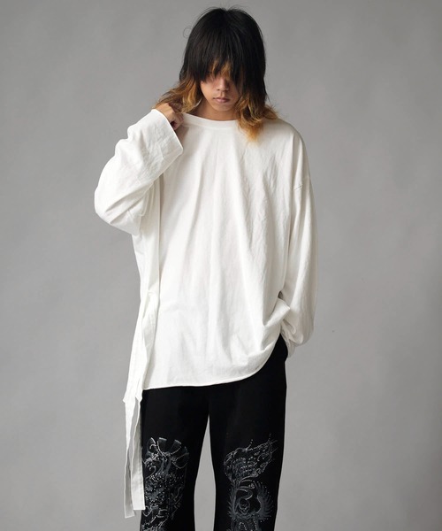 Theater code（シアターコード）の「Big Silhouette Crew Neck T-Shirt / ビックシルエット クルーネックカットソー（Tシャツ/カットソー・メンズ・ホワイト/ブラック・FREE）」の4枚目の写真