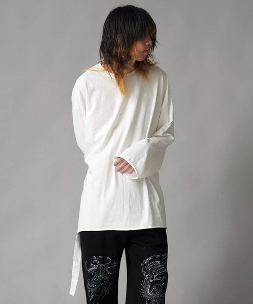 Theater code（シアターコード）の「Big Silhouette Crew Neck T-Shirt / ビックシルエット クルーネックカットソー（Tシャツ/カットソー・メンズ・ホワイト/ブラック・FREE）」の8枚目の写真
