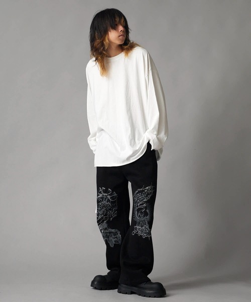 Theater code（シアターコード）の「Big Silhouette Crew Neck T-Shirt / ビックシルエット クルーネックカットソー（Tシャツ/カットソー・メンズ・ホワイト/ブラック・FREE）」の10枚目の写真