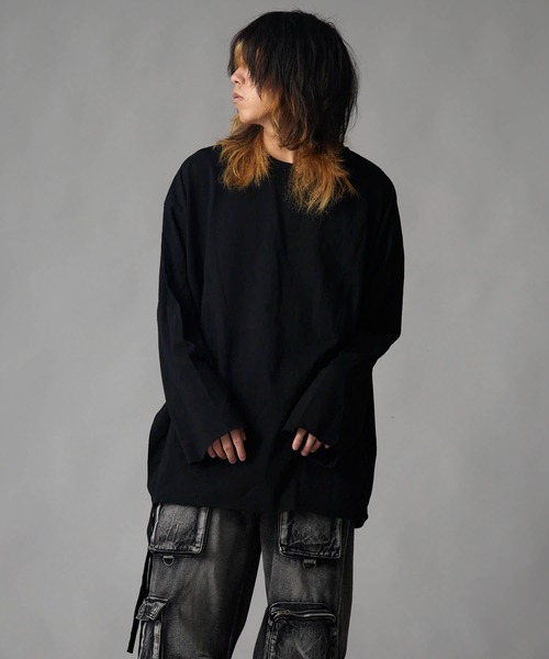 Theater code（シアターコード）の「Big Silhouette Crew Neck T-Shirt / ビックシルエット クルーネックカットソー（Tシャツ/カットソー・メンズ・ホワイト/ブラック・FREE）」の11枚目の写真