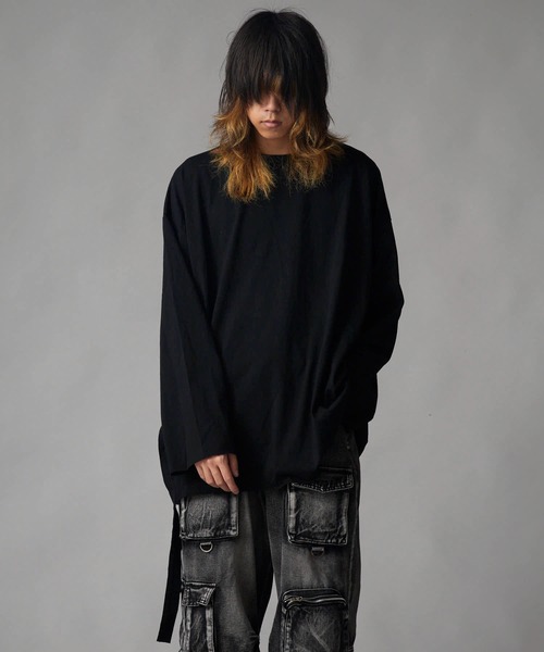 Theater code（シアターコード）の「Big Silhouette Crew Neck T-Shirt / ビックシルエット クルーネックカットソー（Tシャツ/カットソー・メンズ・ホワイト/ブラック・FREE）」の12枚目の写真