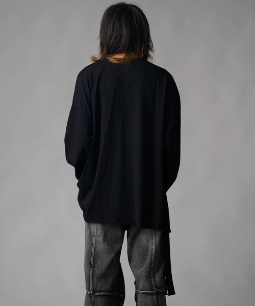 Theater code（シアターコード）の「Big Silhouette Crew Neck T-Shirt / ビックシルエット クルーネックカットソー（Tシャツ/カットソー・メンズ・ホワイト/ブラック・FREE）」の13枚目の写真